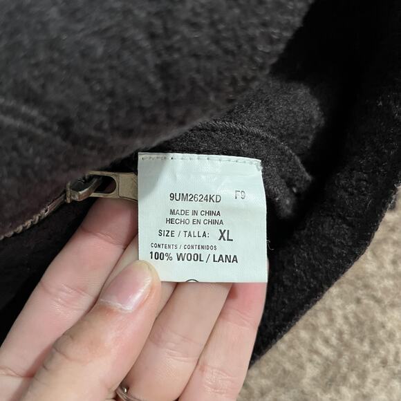 Harve Benard Sweater Womens XL Brown Wool Full Zip Ribbed Sleeves Pockets - Picture 5 of 8